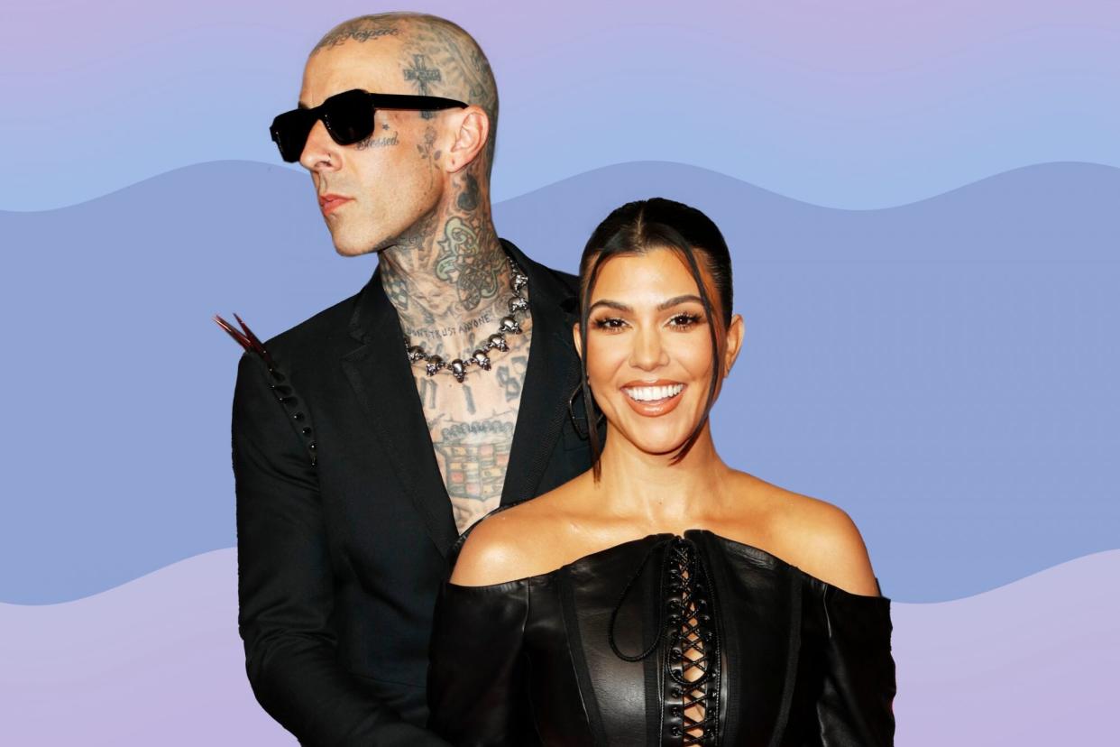 Kourtney Kardashian-VMAs-2021-Look-With-Travis-Barker-GettyImages-1339932105