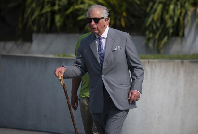 KAIKOURA, NEW ZEALAND - NOVEMBER 23: Prince Charles, Prince of Wales takes part in a coastal walk in Kaikoura with key figures working to protect the local environment on November 23, 2019 in Kaikoura, New Zealand. The Prince of Wales and Duchess of Cornwall are on an 8-day tour of New Zealand. It is their third joint visit to New Zealand and first in four years. (Photo by Victoria Jones - Pool/Getty Images)