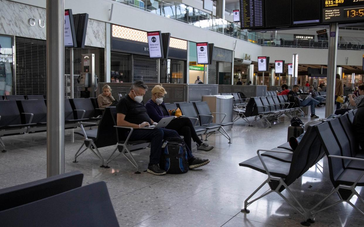 Heathrow, London, UK Travellers make most of free movement out of Heathrow Terminal 2 before coronavirus UK quarantine is put into effect on any return or air travel into the UK to try and slow down coronavirus infections being brought into the country - Jeff Gilbert