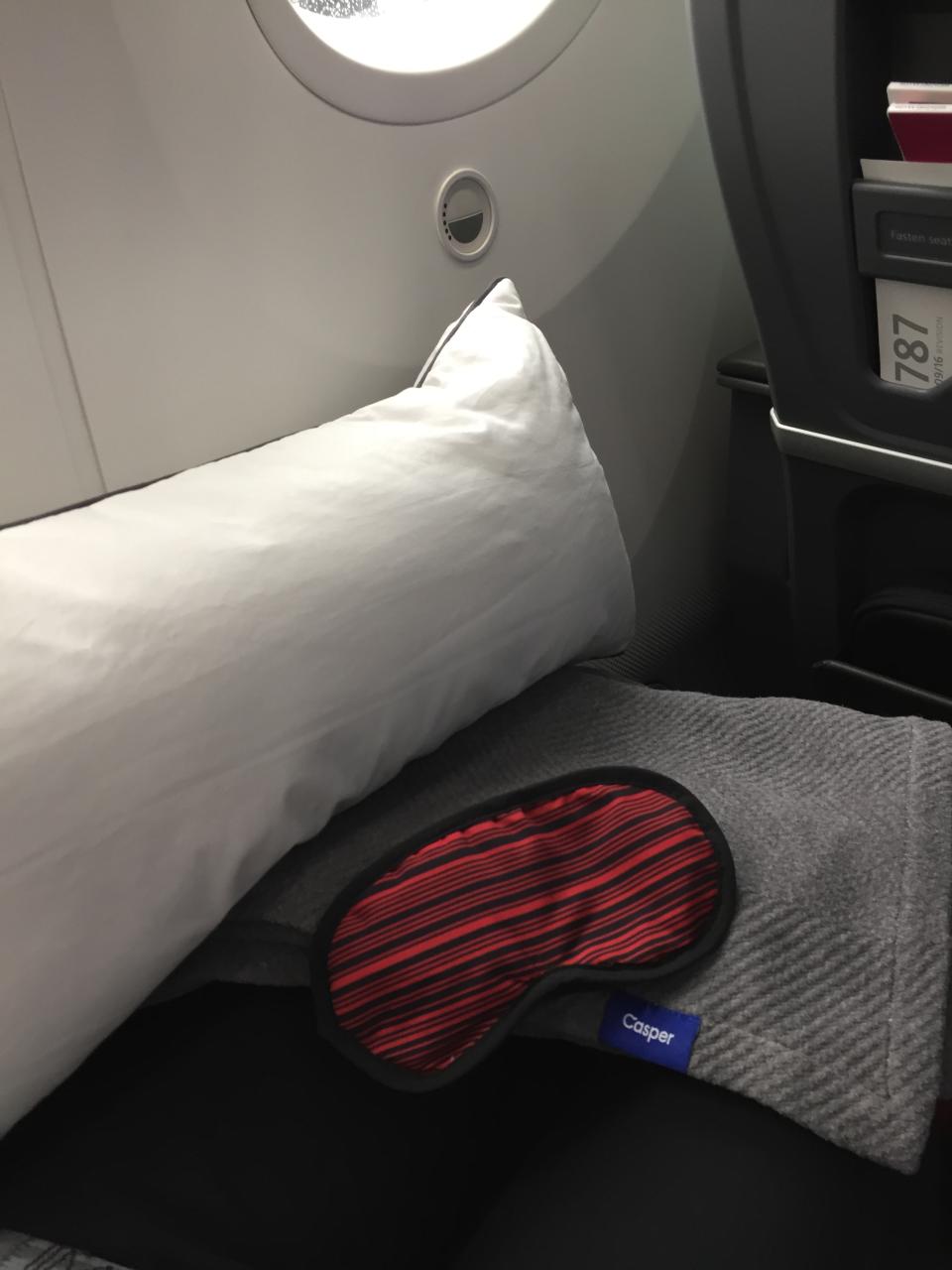 The ultimate in-flight sleep kit. Photo: Be