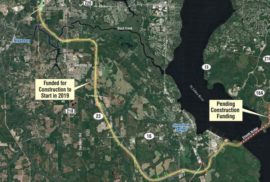 The First Coast Expressway, a multilane, limited access toll road, is under construction and will cross parts of Duval, Clay and St. Johns counties.