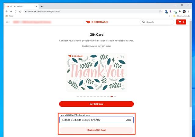 can you buy gift cards for doordash
