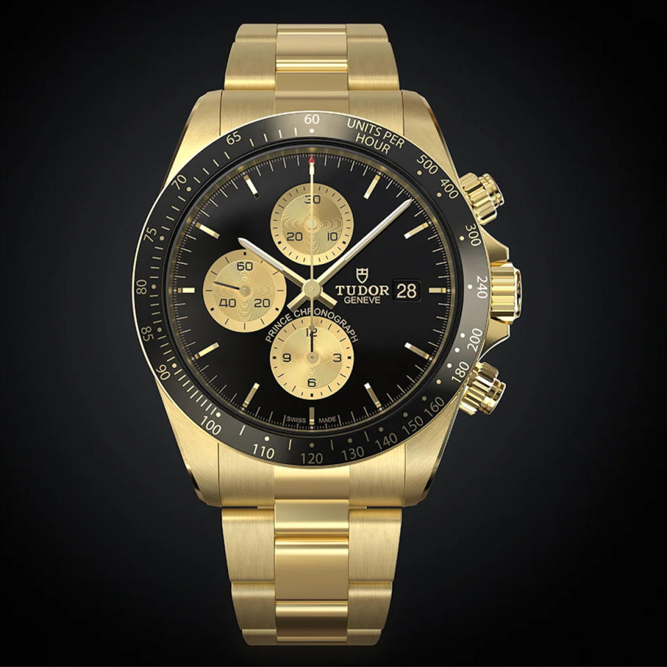 14. Tudor Prince Chronograph One Re. 9420/801 in Solid 18-Karat Gold