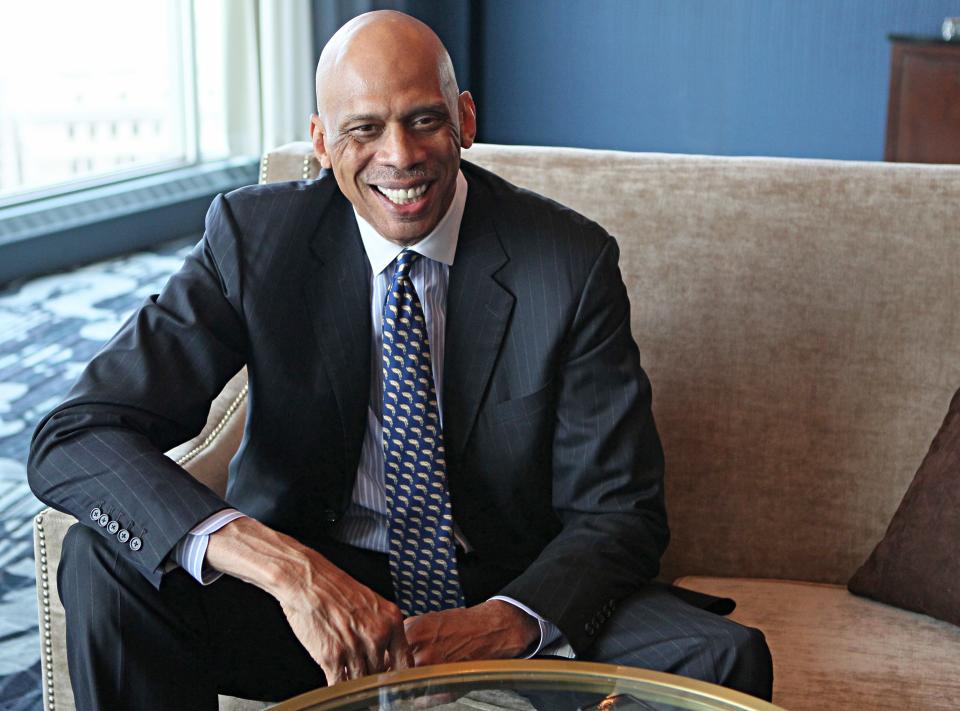 Kareem Abdul-Jabbar, seen here in 2011, criticized Republican candidate Eric Hovde's comments that suggested most nursing home residents are not qualified to vote.