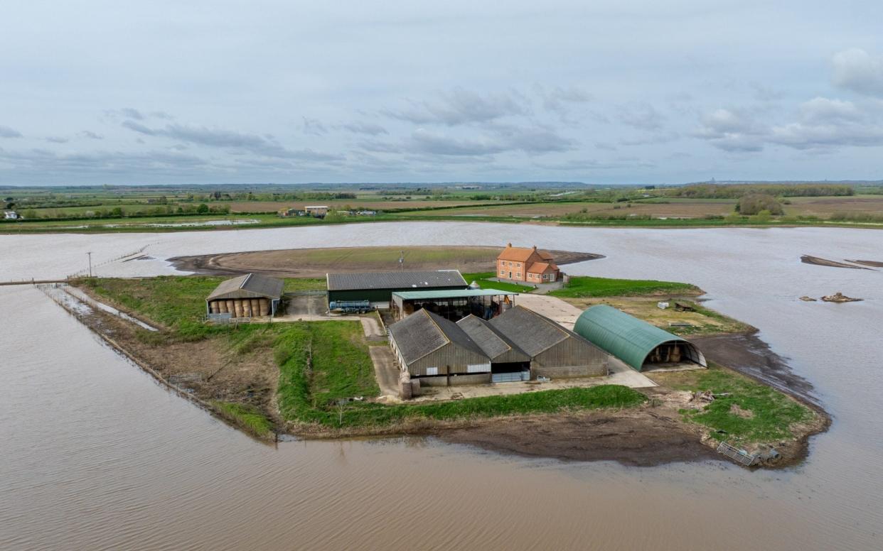 Henry Ward's farm at Shortferry near Lincoln on Thursday morning