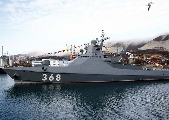 俄國國防部聲明指出，瓦希里．畢可夫號（Vasily Bykov）昨日曾於黑海西南部攔停一艘貨輪。   圖：翻攝自維基百科