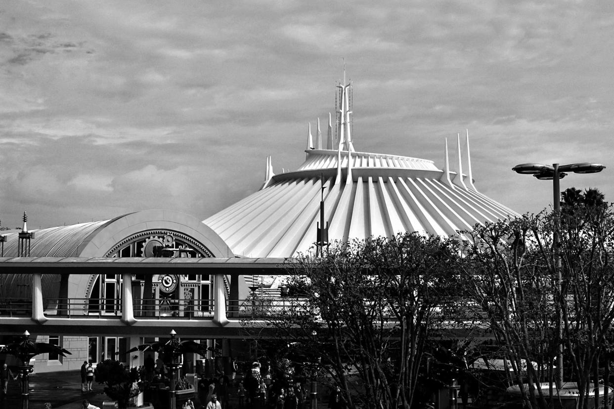 Space Mountain attraction at Disney World