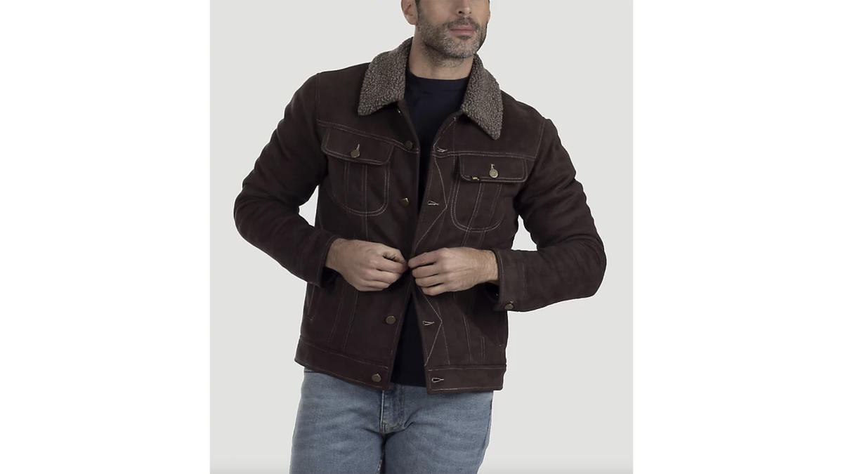 This Faux Leather Sherpa Jacket From Lee Will Look Great In Your Closet 