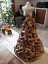 The cork Christmas tree. Perfect for wine lovers. [Photo: Pinterest]