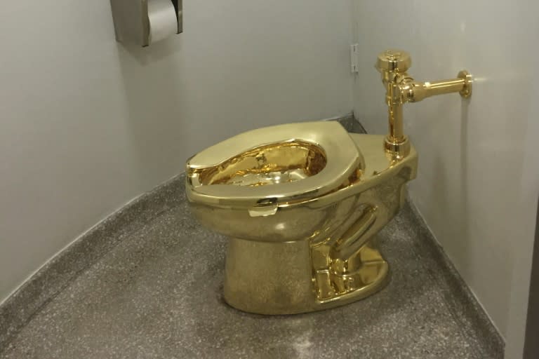 Geschmackssache: Die entwendete goldene Toilette aus dem englischen Blenheim Palace. (Bild: William EDWARDS)