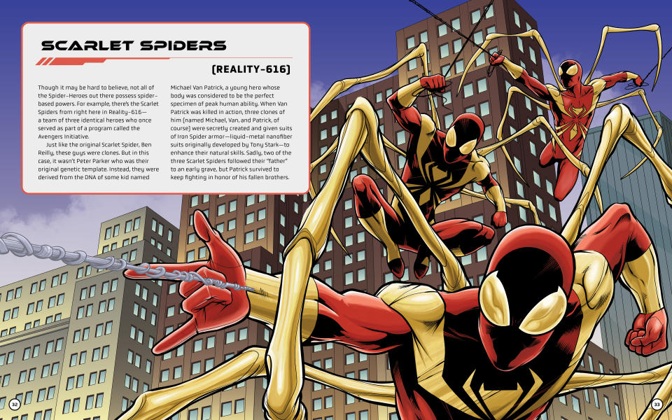 Marvel&#39;s new Illustrated Guide to the Spider-Verse provides a tour of the Spider-People who populate the Spider-Verse. (Photo: Courtesy Insight Editions)