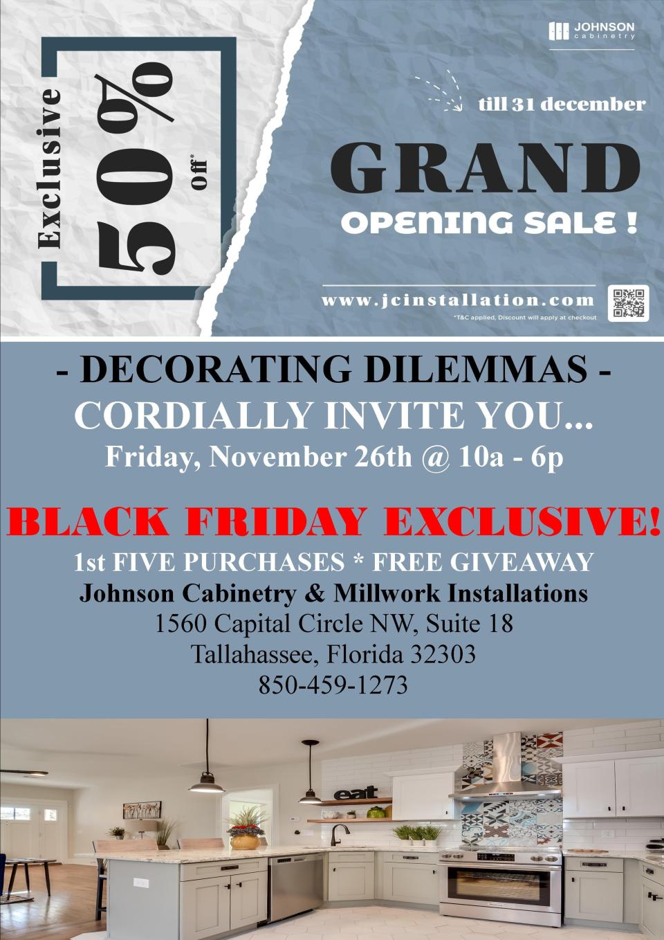 Decorating Dilemmas is located at 215 E. 5th Ave.