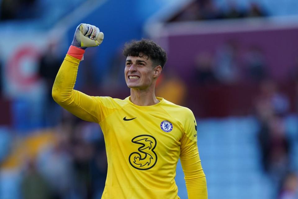 Chelsea goalkeeper Kepa Arrizabalaga starred in his side’s victory at Aston Villa (Nick Potts/PA) (PA Wire)