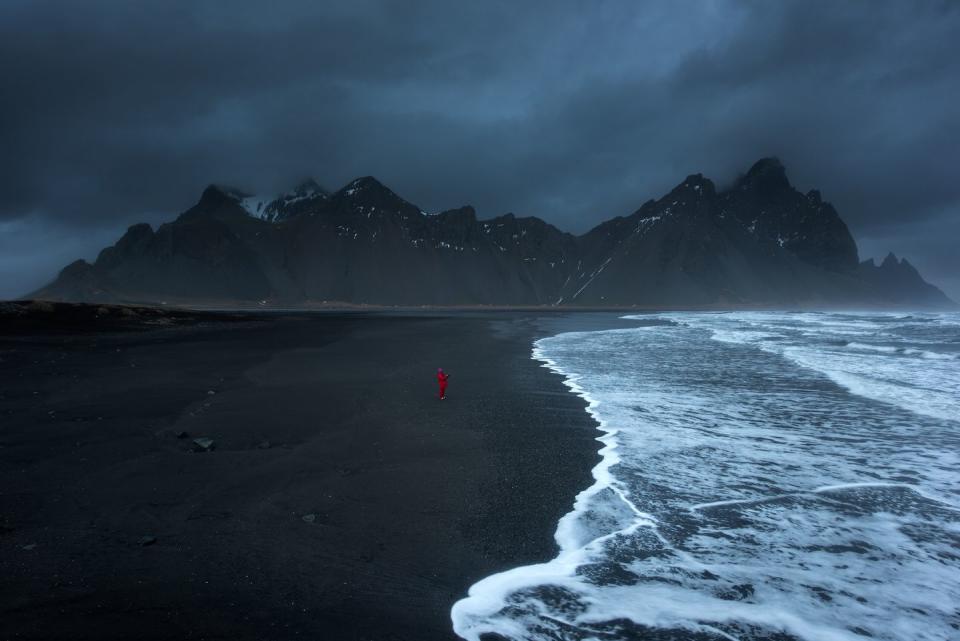 black sand beaches