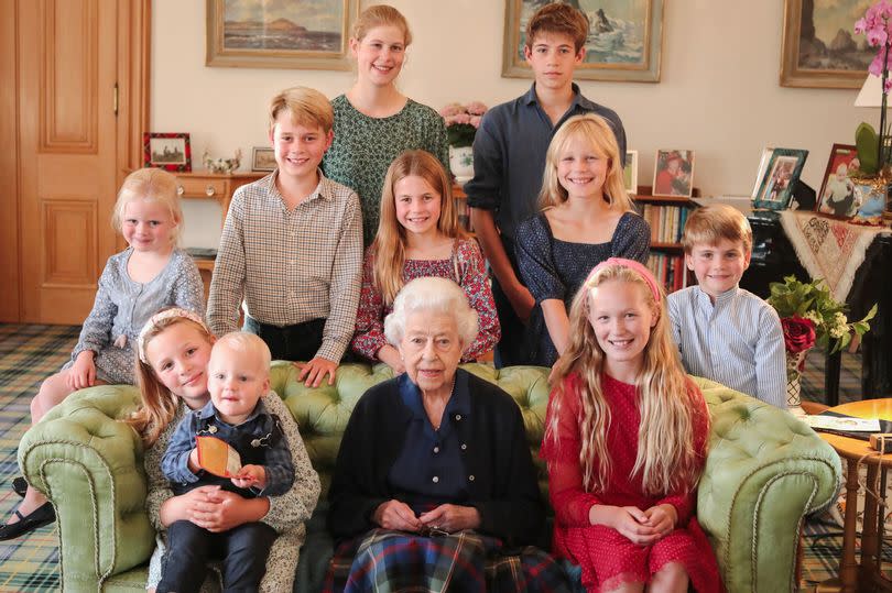 Kate Middleton captured this snap of the late Queen with her grandkids -Credit:PA