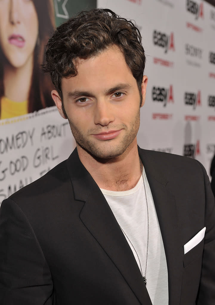 <a href="http://movies.yahoo.com/movie/contributor/1807880535" data-ylk="slk:Penn Badgley;elm:context_link;itc:0;sec:content-canvas" class="link ">Penn Badgley</a> attends the Los Angeles premiere of <a href="http://movies.yahoo.com/movie/1810154443/info" data-ylk="slk:Easy A;elm:context_link;itc:0;sec:content-canvas" class="link ">Easy A</a> on September 13, 2010.