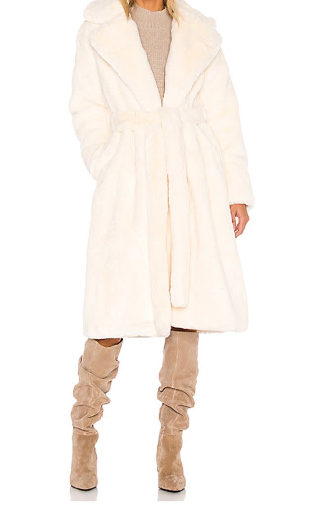 apparis faux fur coat, apparis, faux fur coat, fall 2020 fashion trends, fashion trends, teddy coat