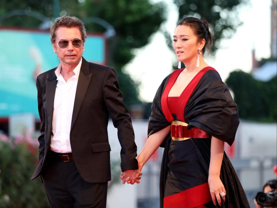 Jean-Michel Jarre with his partner, actor Gong Li, at the Venice Film Festival in 2022 (Getty)