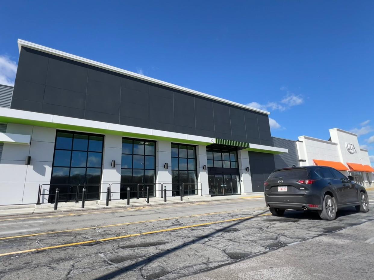 The exterior of the proposed Amazon Fresh store in The Marketplace at Braintree on Grossman Drive on Feb. 16, 2024.