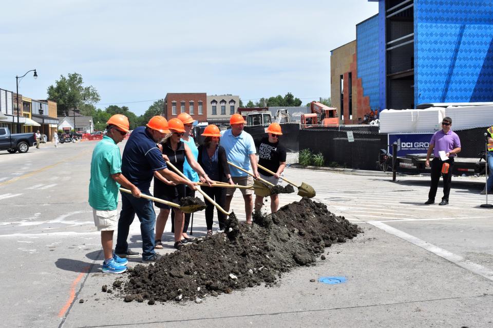Shortly after this groundbreaking ceremony June 14, 2021 for the Indianola Square streetscape project, downtown businesses banded together to form the Indianola Downtown Merchants association to promote and strengthen the historic business area.
