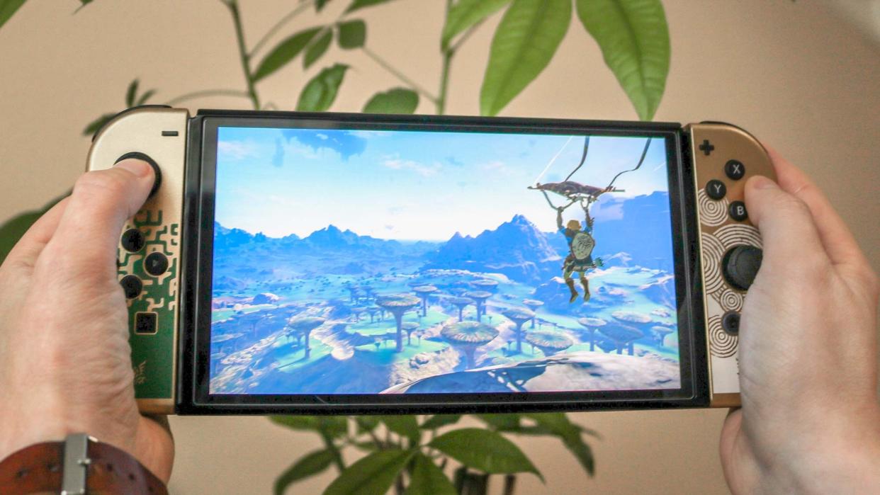  The Legend of Zelda: Tears of the Kingdom running on a special edition Nintendo Switch OLED 