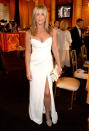 Even if you happen to be Team Jolie (like myself), there's no denying that Jennifer Aniston was a vision in white at the 40th AFI Lifetime Achievement Awards, which honored Shirley MacLaine late last week. Her Burberry dress was quite basic, but the 43-year-old looked alluring in the simple-yet-chic item ... and her snakeskin Tabitha Simmons heels. (6/7/2012)