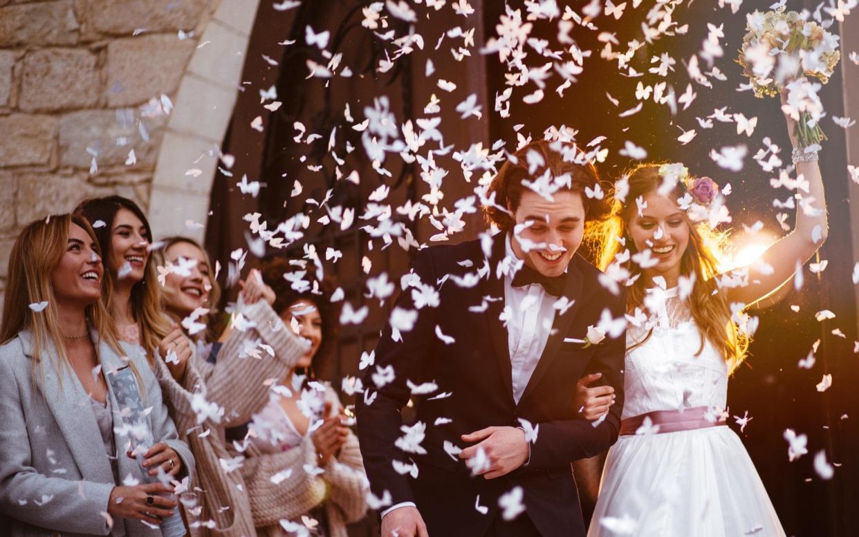 For newly married couples, the celebrations tend to kick off as soon as they say 'I do' - E+