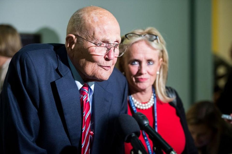 Late Rep. John Dingell and his wife Rep. Debbie Dingell | Bill Clark/CQ Roll Call