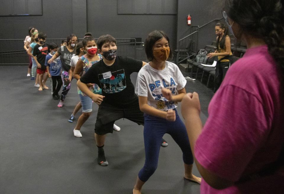 Students rehearse choreography during weekend classes at Casa 0101 in Boyle Heights