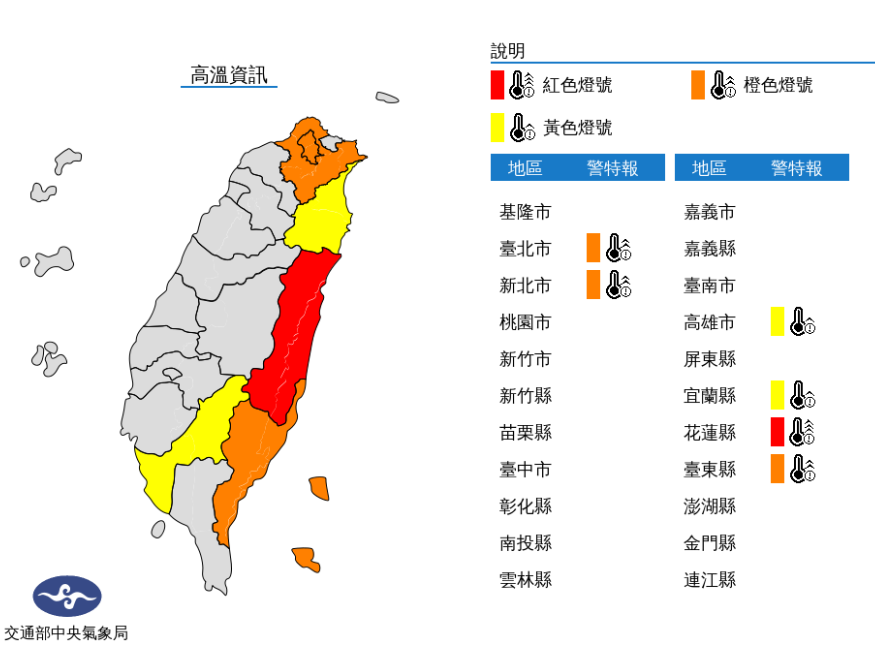 高溫資訊／氣象局提供