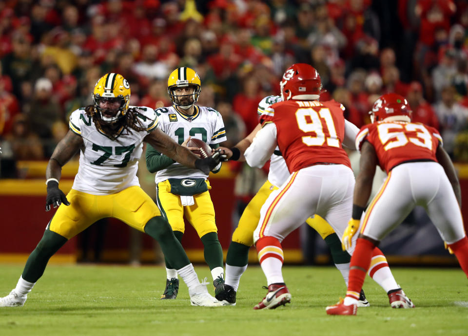 The Packers and Chiefs could face off in the newly added 17th regular season NFL game. (Photo by Jamie Squire/Getty Images)