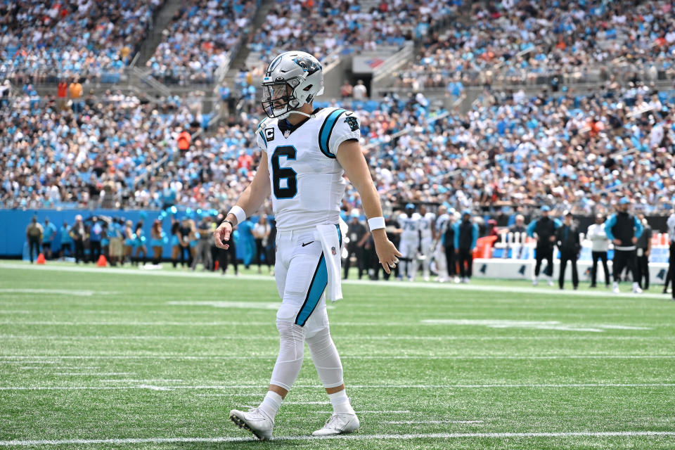 Baker Mayfield with the Panthers.