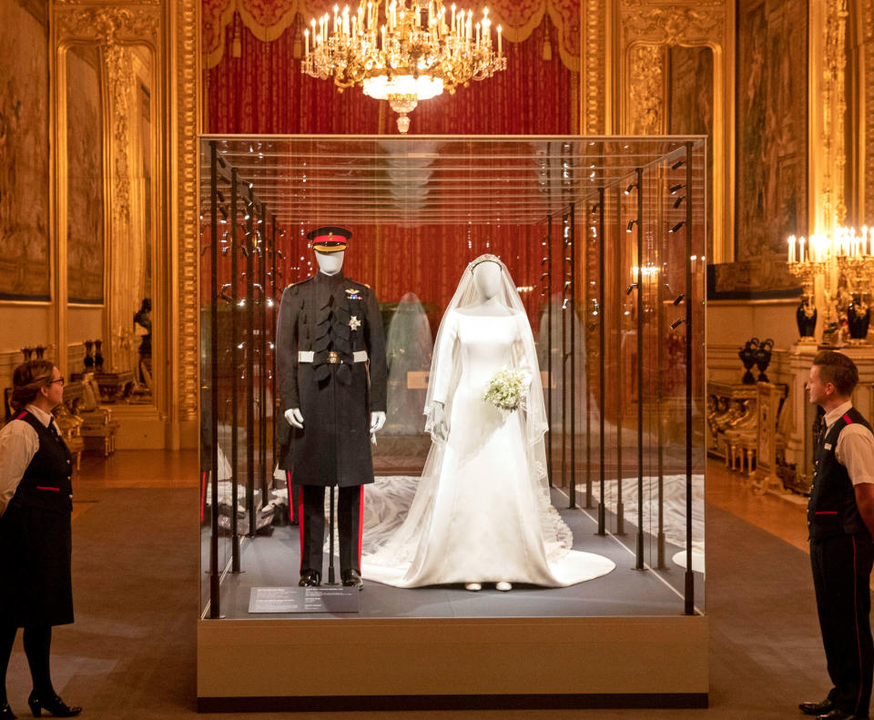 An exhibition went on display yesterday at Windsor Castle, called ‘A Royal Wedding: The Duke and Duchess of Sussex’. Photo: Getty Images