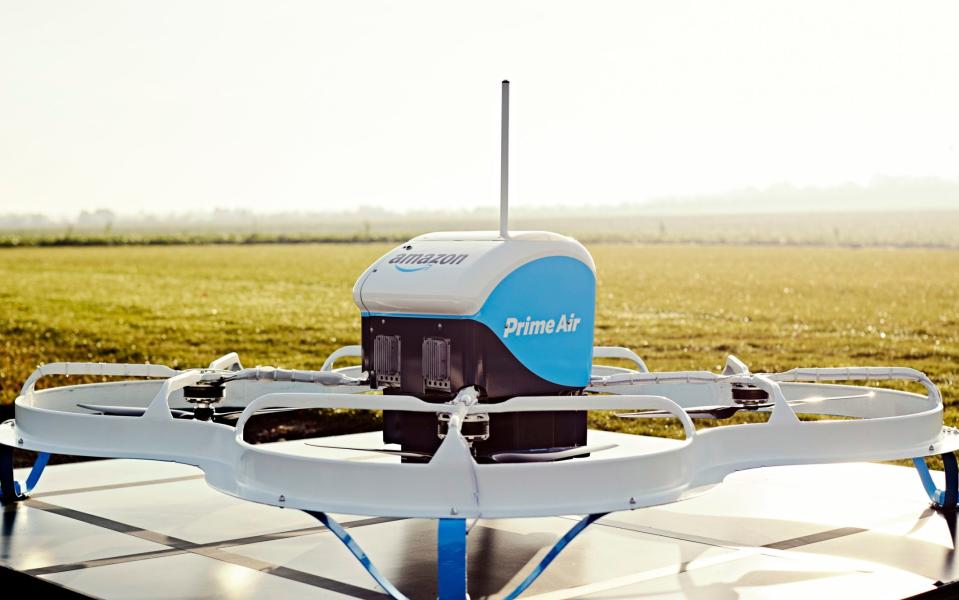 Amazon Prime Air drone in Cambridgeshire