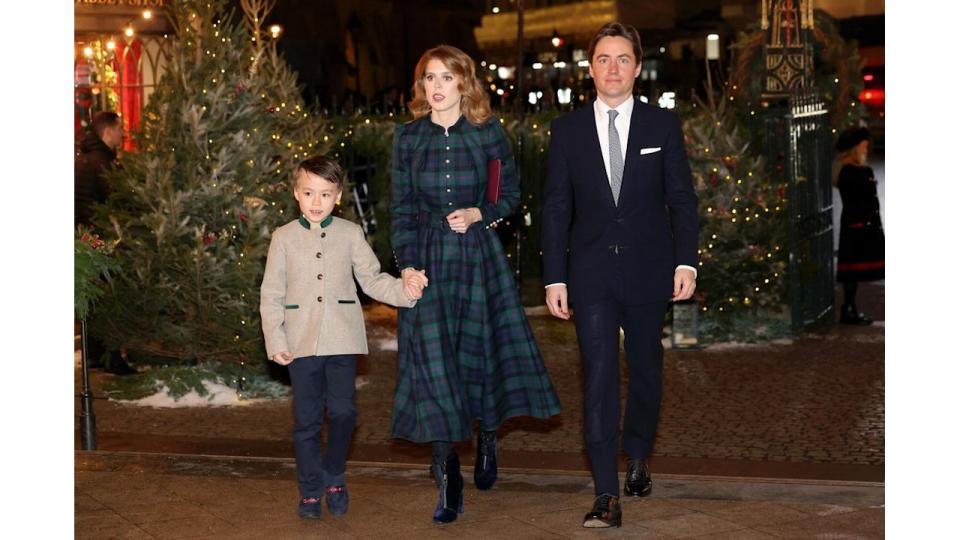 Princess Beatrice with her husband and stepson