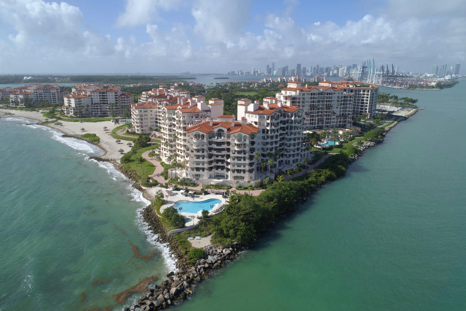 Foto aérea de Fisher Island (Getty)