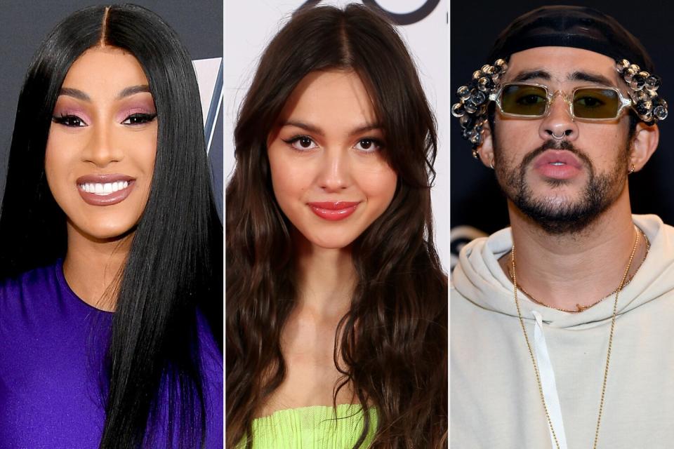 Cardi B, Olivia Rodrigo, Bad Bunny