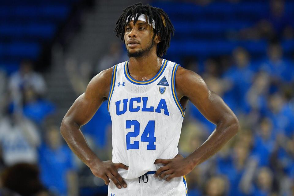 Jalen Hill #24 of the UCLA Bruins while playing Stanford Cardinal at Pauley Pavilion on January 15, 2020 in Los Angeles, California.