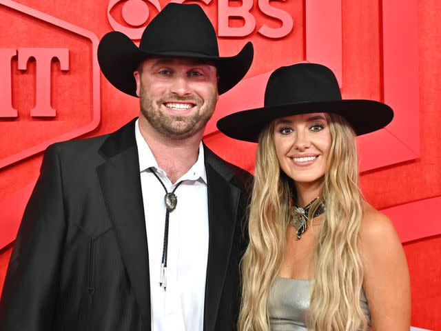 <p>Chris Saucedo/WireImage</p> Devlin "Duck" Hodges and Lainey Wilson attend the 2024 CMT Music Awards on April 7, 2024 in Austin, Texas