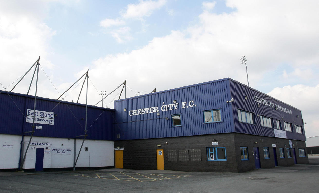 A general view of the Deva Stadium, home of Chester City Football Club.