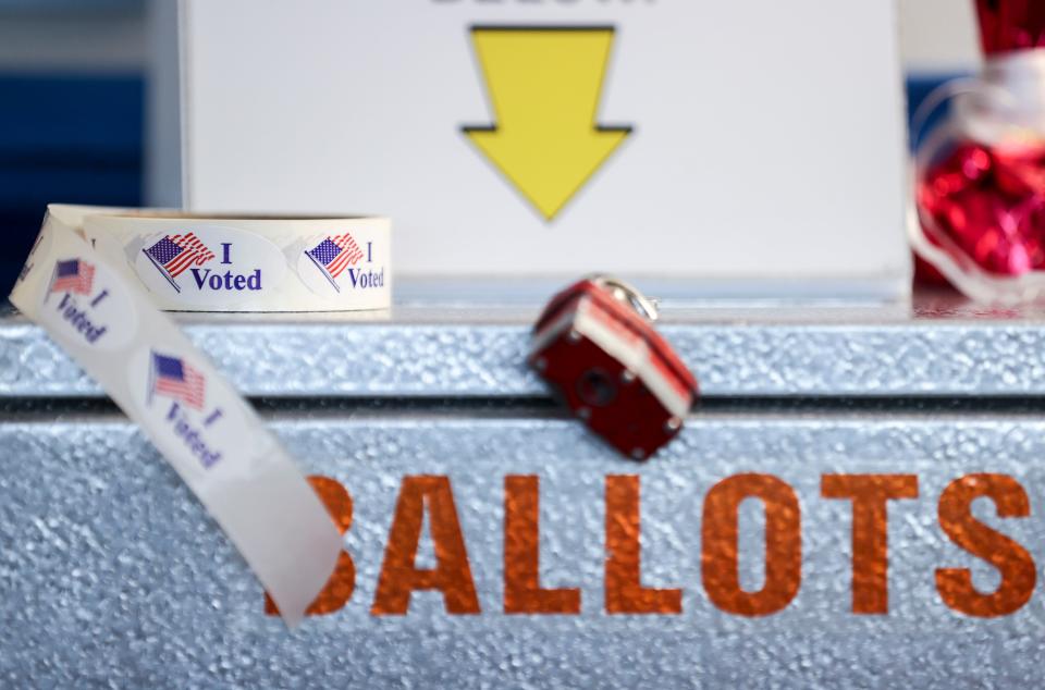 Ballot drop boxes at 555 Court St. NE in Salem ahead of the Nov. 6 election.