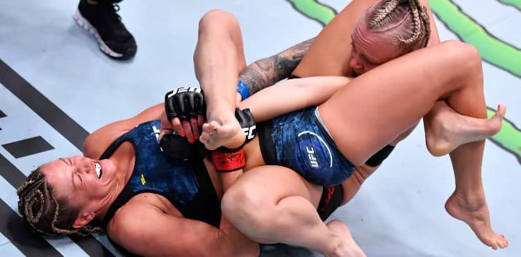 Ashley Yoder sinks armbar on Miranda Granger at UFC Vegas 14