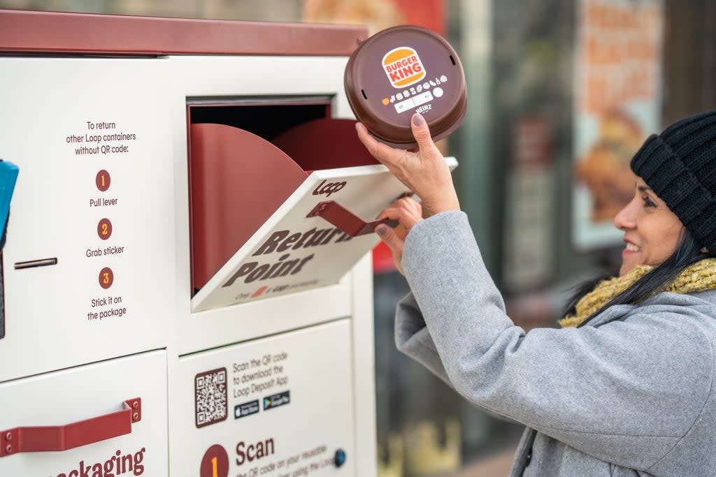 Burger King is trialling a new range of re-usable and returnable packaging (Burger King)