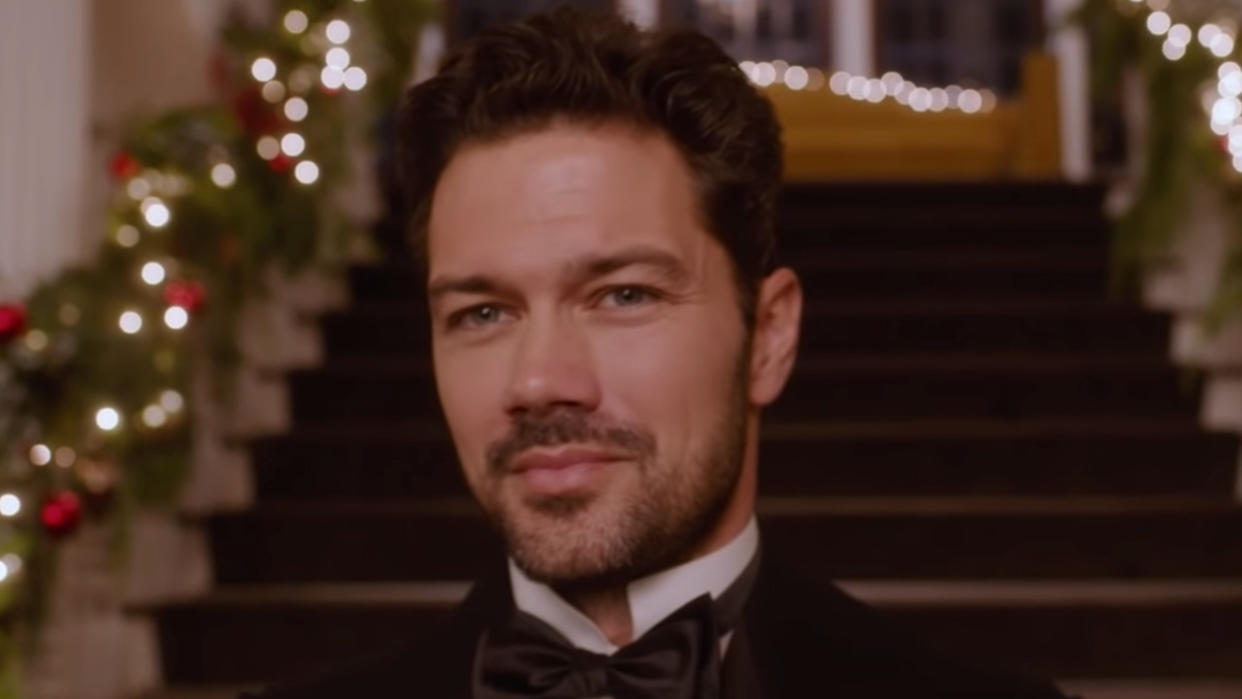  Ryan Paevey in the trailer for A Timeless Christmas. 