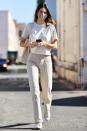 <p>Kendall Jenner steps out for lunch in Beverly Hills on Thursday in a neutral outfit. </p>