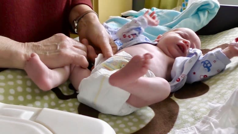 'It takes a village': 3 P.E.I. grandmothers help exhausted mom care for triplets