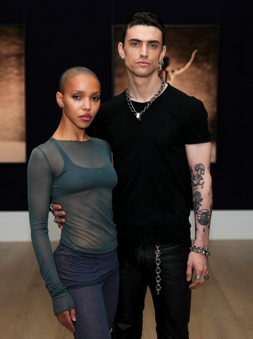 FKA twigs and Jordan Hemmingway, her partner and collaborator (Jordan Pettitt/PA Wire)