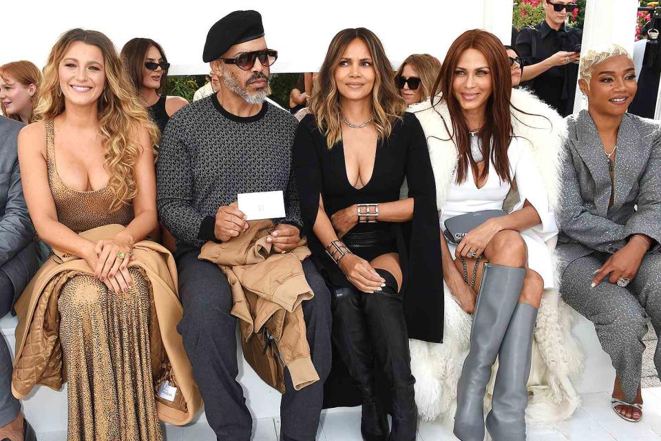 <p>Gilbert Flores/WWD via Getty Images</p> From left: Blake Lively, Van Hunt, Halle Berry, Nicole Ari Parker and Tiffany Haddish attend the Michael Kors show at New York Fashion Week.