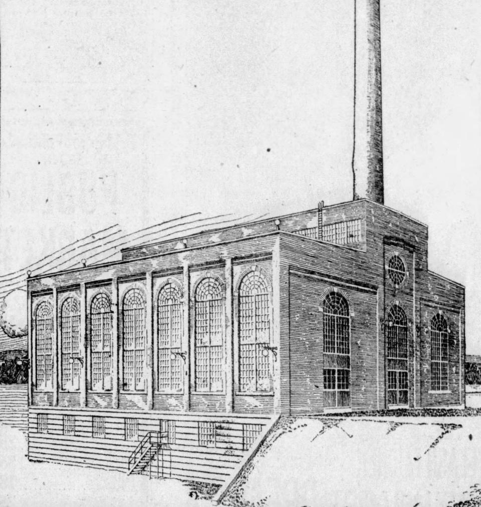The architect's rendition of the plant in 1917.