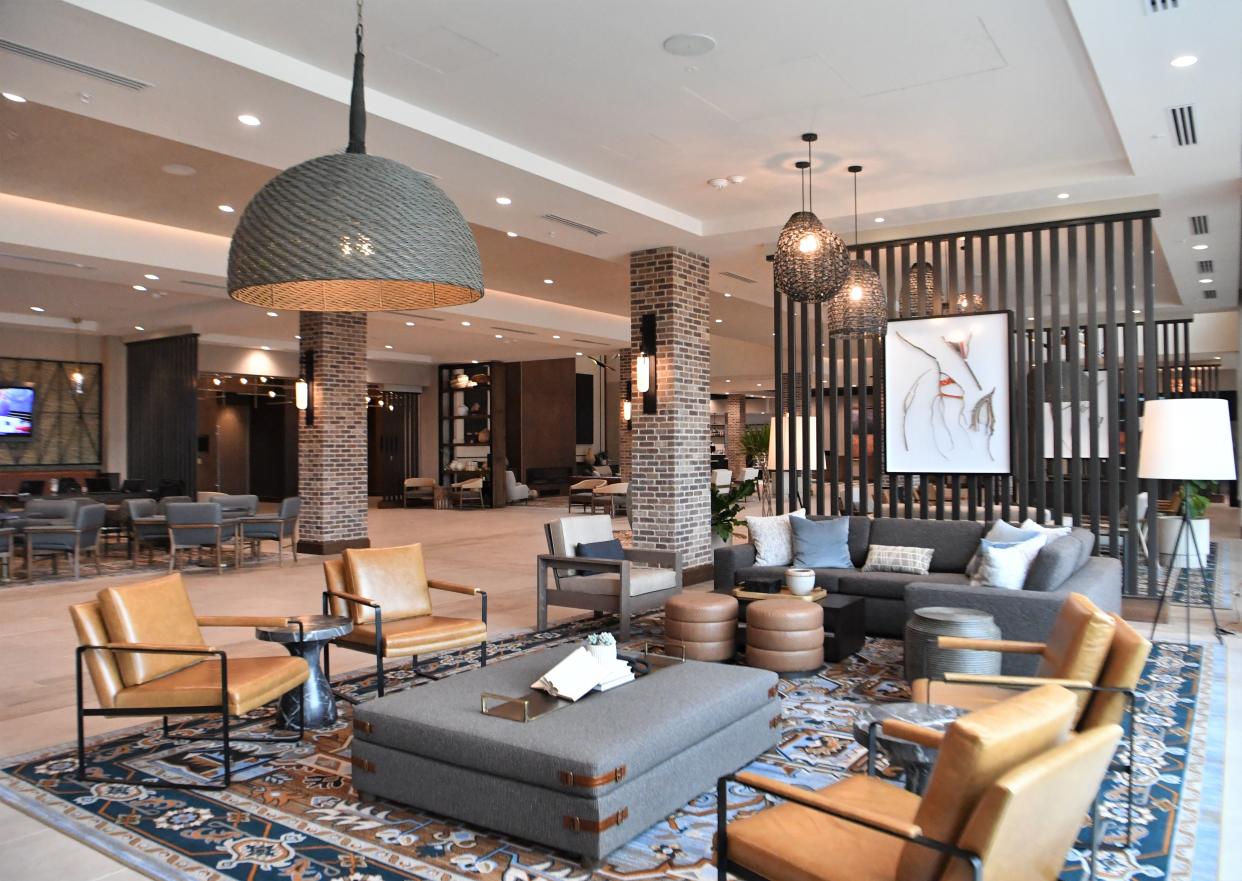 Seating areas inside the lobby of the new Delta Hotel by Marriot in downtown Wichita Falls.